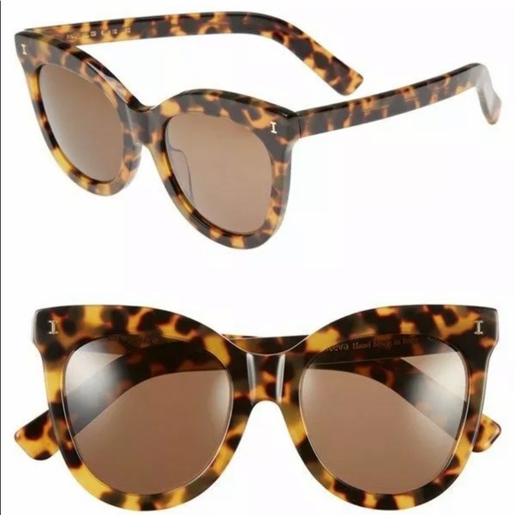 Illesteva Holly Tortoise Cat-eye Sunglasses